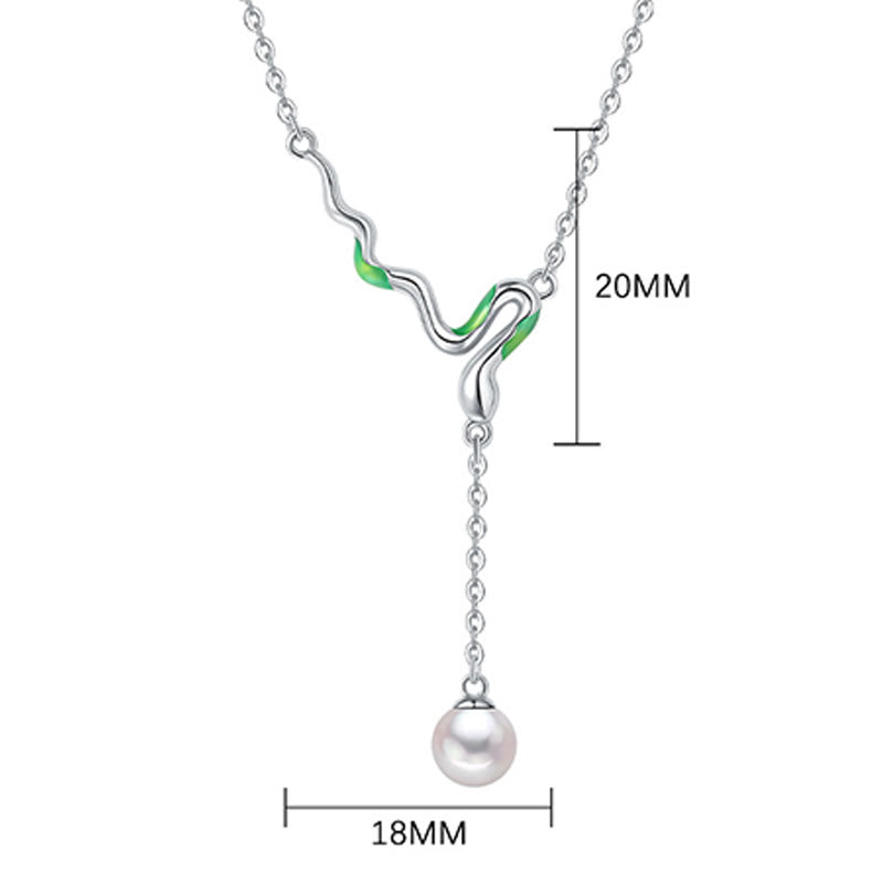 925 Sterling Silber Perlenkette Anhänger Jahr der Schlangenharmonie