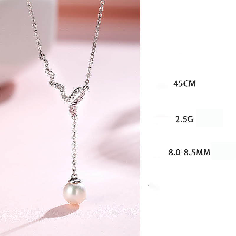 925 Sterling Silber Perlenkette Anhänger Jahr der Schlangenharmonie