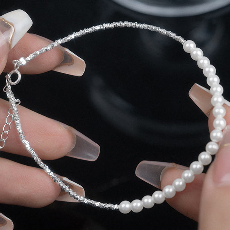 925 Sterling Silber Perlenschutz Fußkettchen