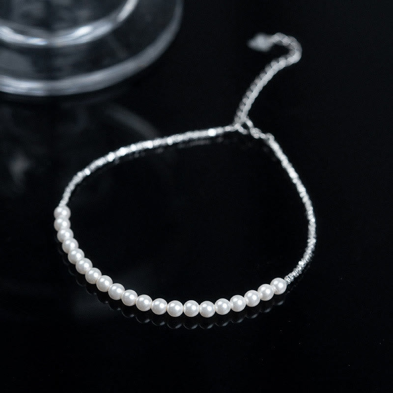 925 Sterling Silber Perlenschutz Fußkettchen
