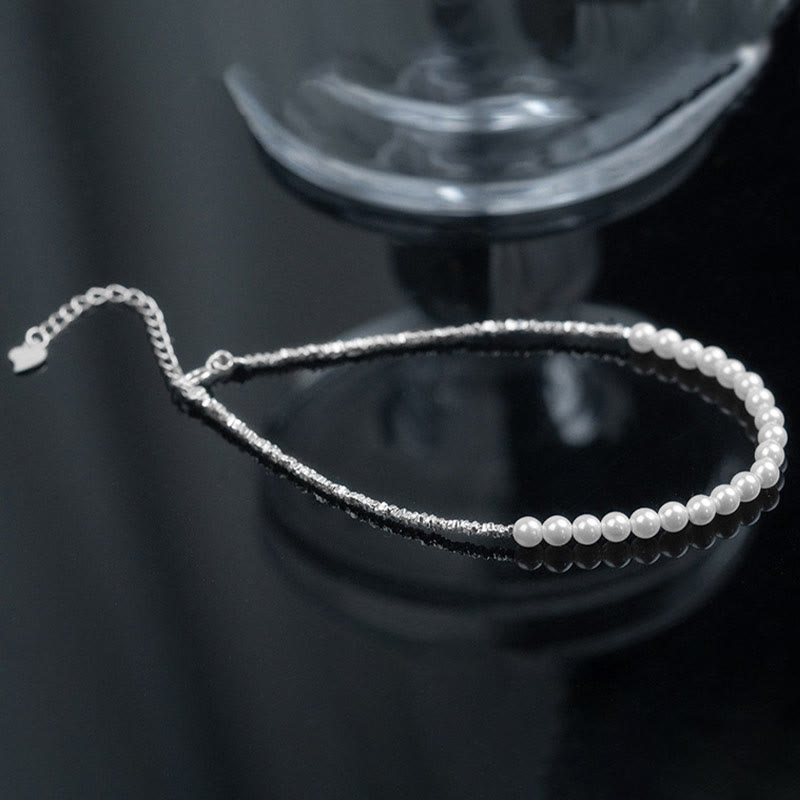 925 Sterling Silber Perlenschutz Fußkettchen