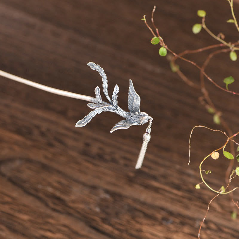 925 Sterling Silber Phönix Haarnadel | Schutzsymbol