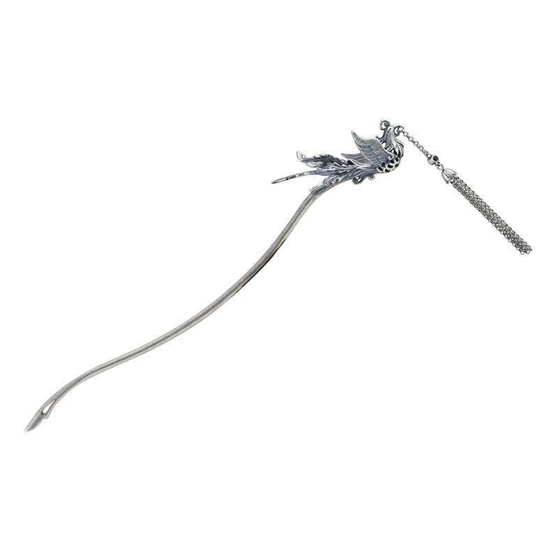 925 Sterling Silber Phönix Haarnadel | Schutzsymbol