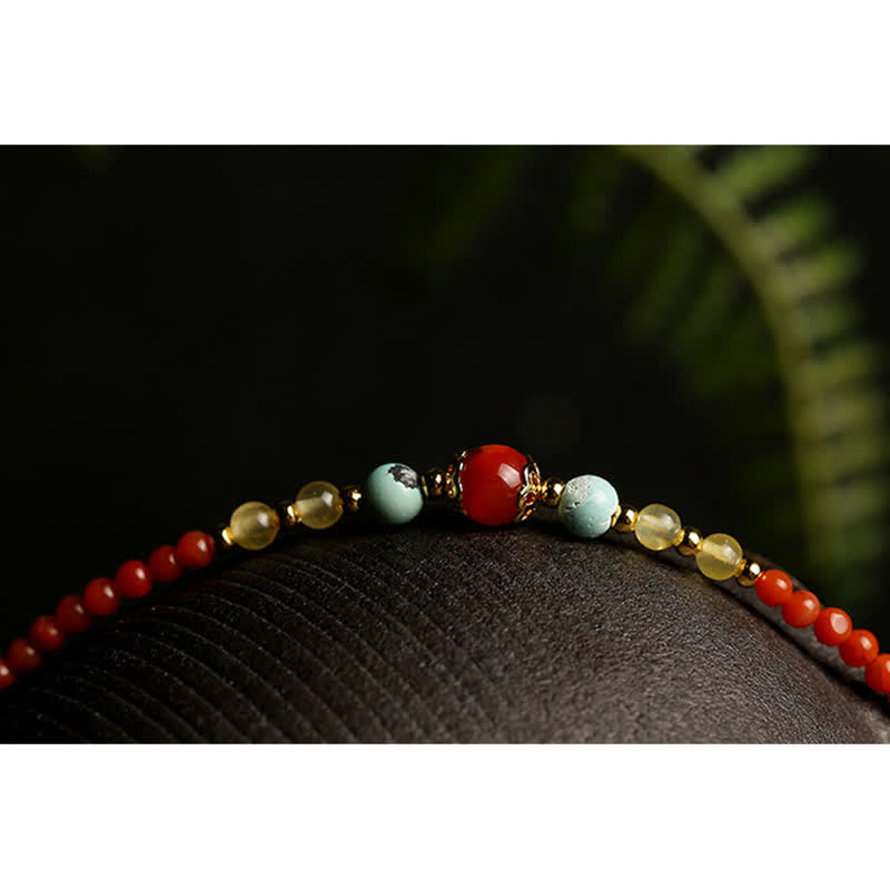 925 Sterling Silber Roter Achat Vertrauens-Charm-Halskette