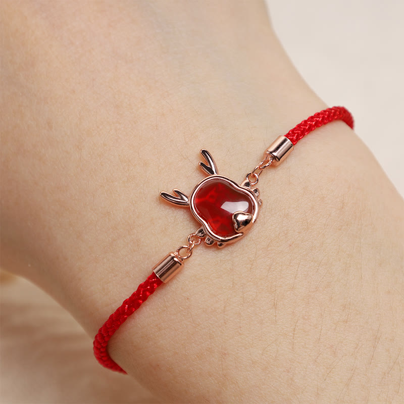 925 Sterling Silber Roter Achat Drachenschmuck für Glück und Stärke