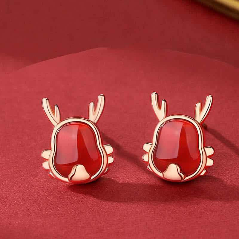 925 Sterling Silber Roter Achat Drachenschmuck für Glück und Stärke