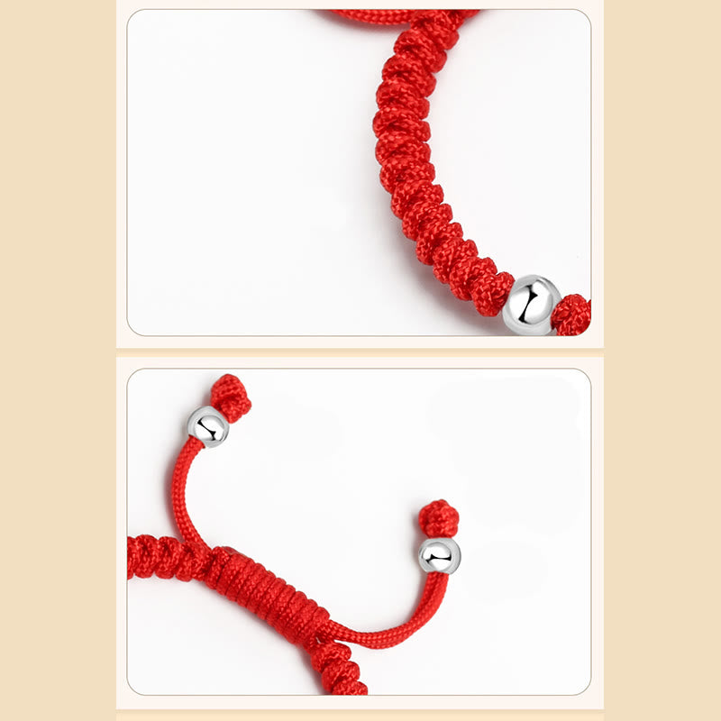 925 Sterling Silber Rotes Schnurarmband für Kinder | Stärke &amp; Schutz