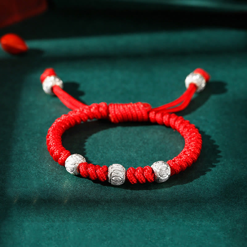 925 Sterling Silber Rotes Schnurarmband für Kinder | Stärke &amp; Schutz
