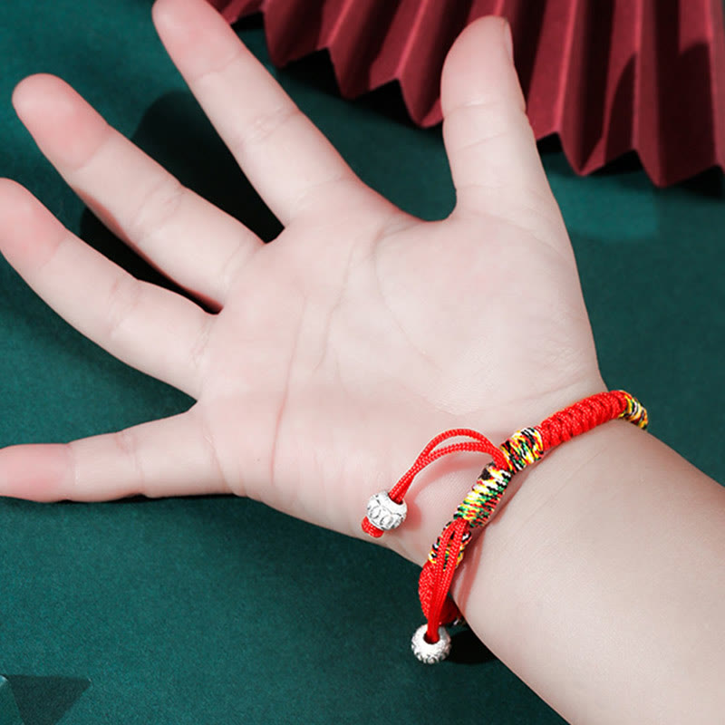 925 Sterling Silber Rotes Schnurarmband für Kinder | Stärke &amp; Schutz