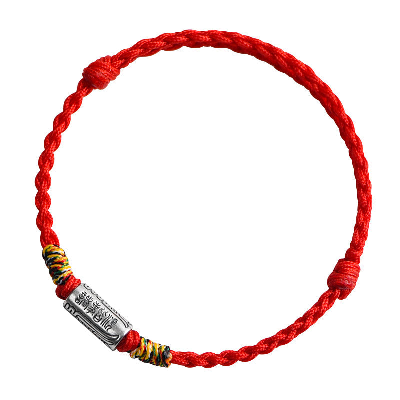 925 Sterling Silber Rotes Schnurarmband für Schutz und Stärke