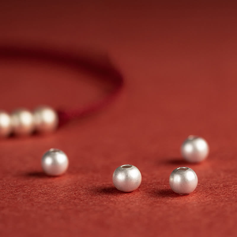 925 Sterling Silber Rote Schnur Schutzarmband Fußkettchen