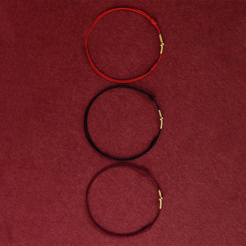 Schutzarmband aus 925er Sterlingsilber mit roter Schnur für Handgelenk oder Knöchel