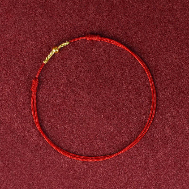 Schutzarmband aus 925er Sterlingsilber mit roter Schnur für Handgelenk oder Knöchel