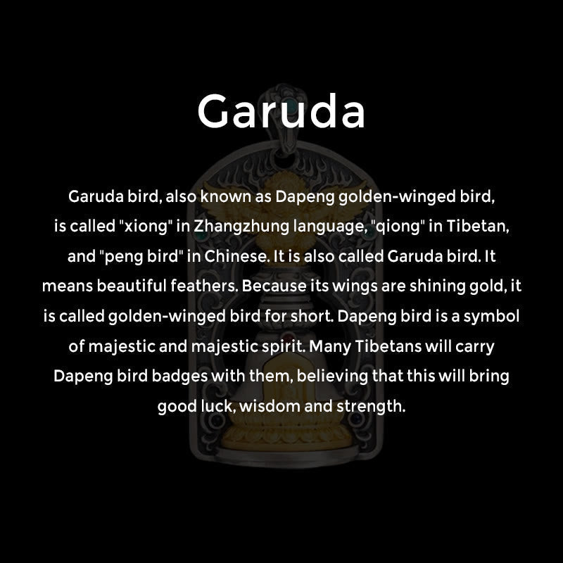 925 Sterling Silber Tibetischer Garuda Vogel Vajra Dorje Glocke Anhänger