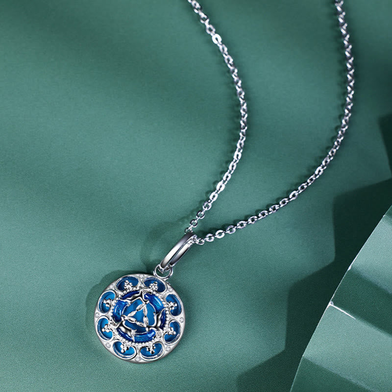 925 Sterling Silber Türkis Balance Halskette Anhänger