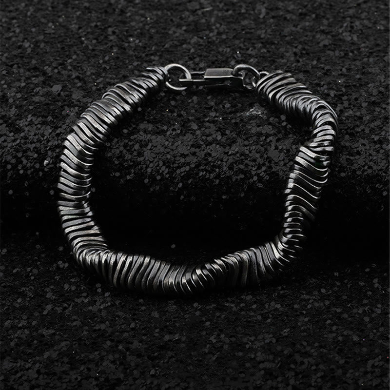 925 Sterling Silber Gedrehtes Reichtumsheilungs-Spirituelles Armband
