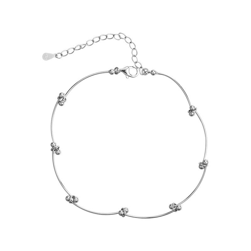 Fußkettchen mit Wellenschutz aus 925er Sterlingsilber