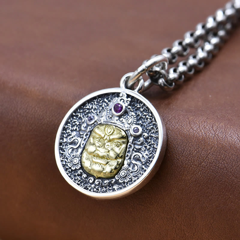 925 Sterling Silber Zakiram Göttin Reichtum Spirituelle Halskette