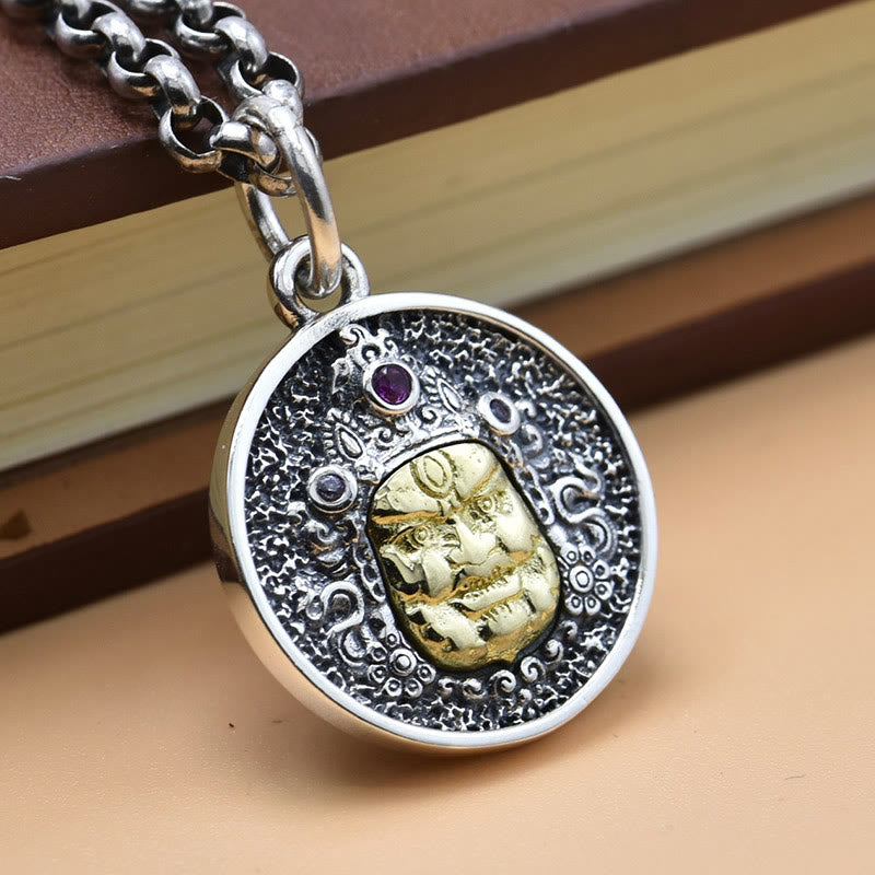 925 Sterling Silber Zakiram Göttin Reichtum Spirituelle Halskette