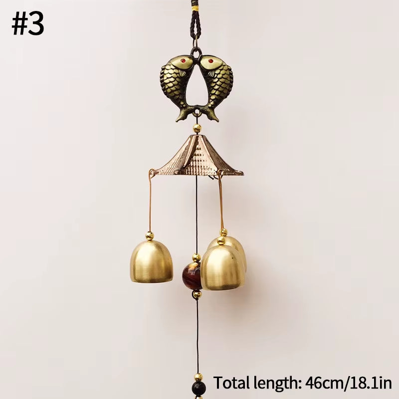 Retro Wind Chime Vintage Wind Music Metal Wind Bell Garden Crafts Garden Hanging Pendent Outdoor Hanging Copper Decor