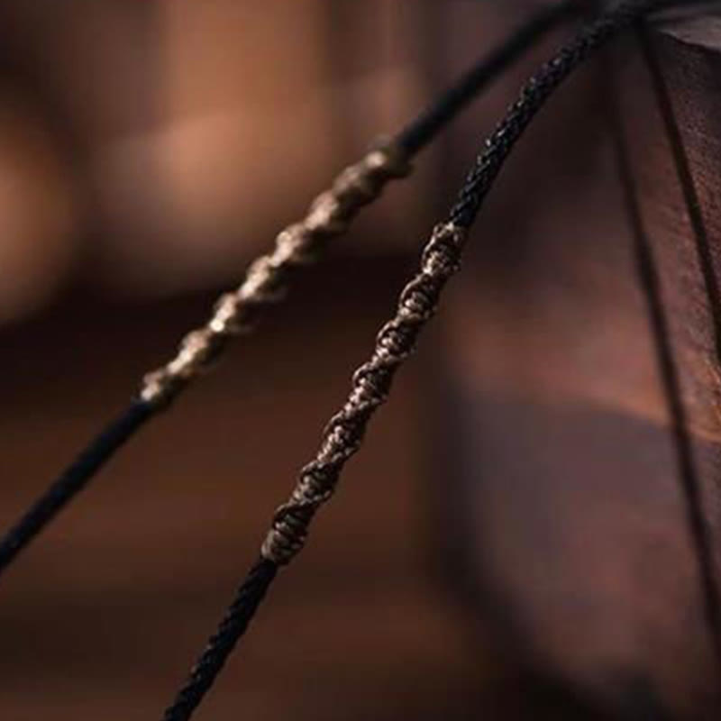 Glückskette aus Kupfer | Wohlstandsanhänger mit chinesischem Schriftzeichen