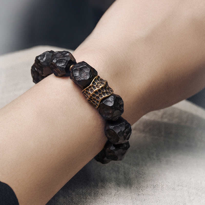 Ebony Wood Copper Couple Bracelet for Peace & Balance