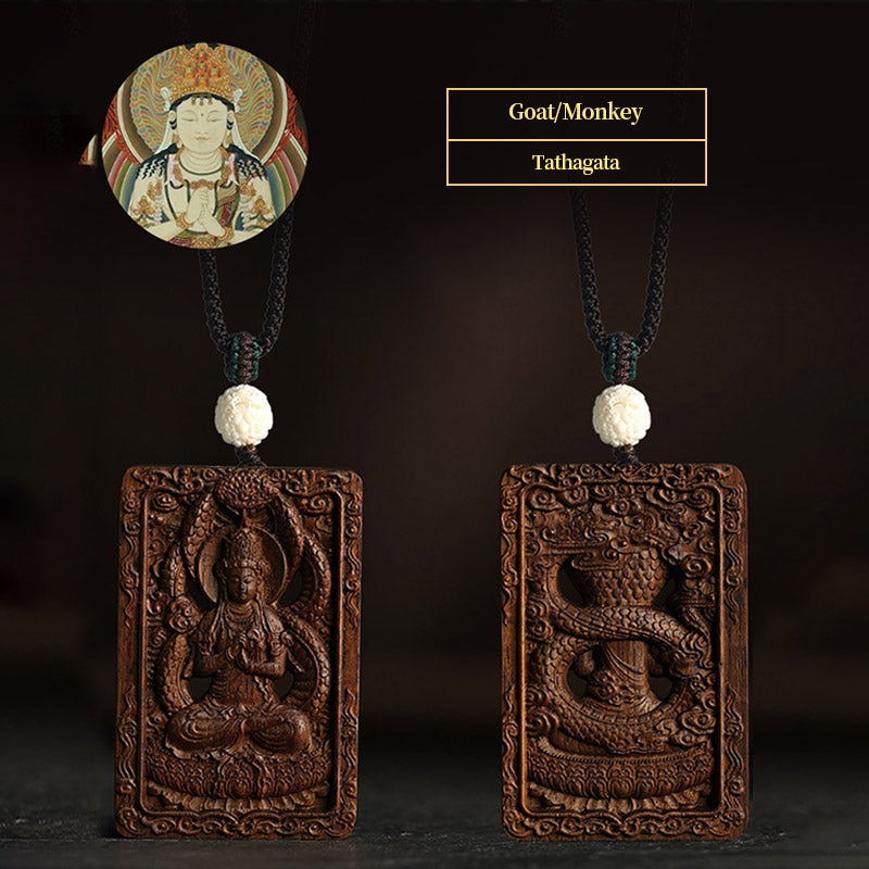 Chinesisches Sternzeichen Adlerholz PiXiu Drache Frieden Halskette Anhänger