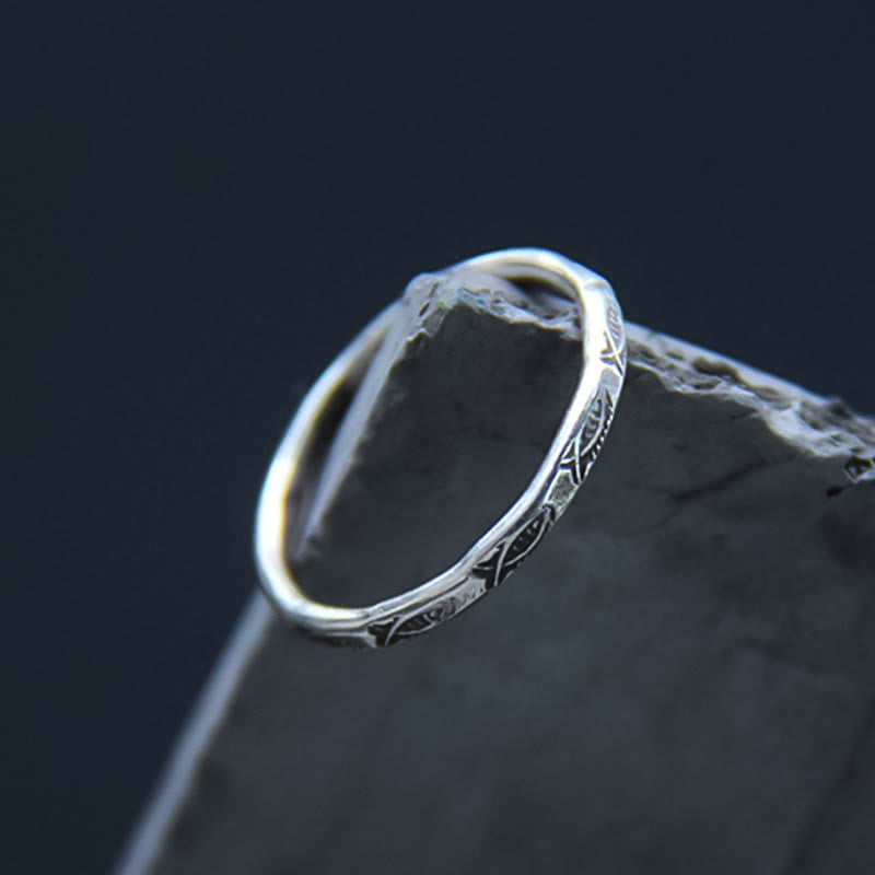 925 Sterling Silver Koi Fish Ring for Luck & Wealth