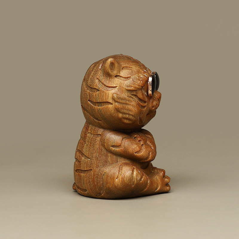 Green Sandalwood Tiger Desk Decoration | Positive Energy