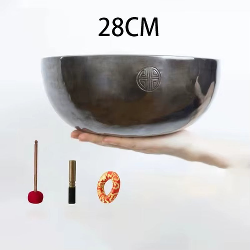 Full Moon Tibetan Singing Bowl Handmade Mindfulness Meditation Nepal Singing Bowls Yoga Chakra Sound Healing Therapy Accessories