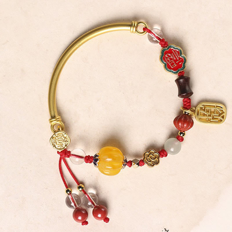 Copper Auspicious Clouds Wealth Bracelet for Luck & Prosperity