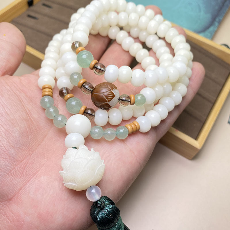 7*9mm Bodhi Seed Mala Bracelet | Protection & Wisdom