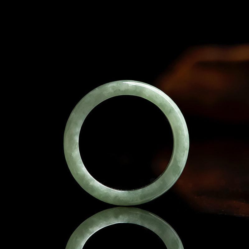 Natürlicher Jade-Ring für Wohlstand und Fülle | Größen 16–21 mm