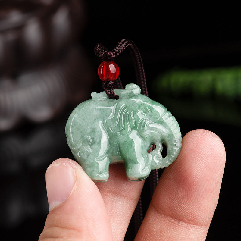 Jade Elephant Necklace | Strength, Luck & Prosperity Pendant