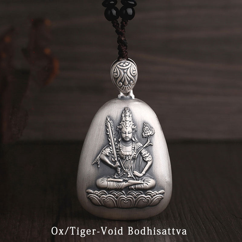 999 Sterling Silver Chinese Zodiac Protection Pendant Necklace
