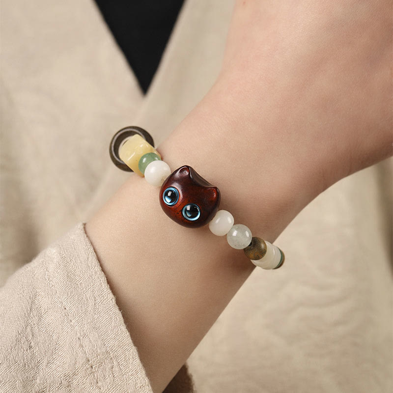 Unisex Peace Bracelet with Bodhi Seed, Green Sandalwood & Green Aventurine