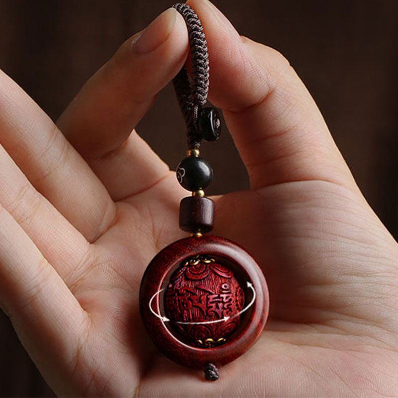 Small Leaf Red Sandalwood Ebony Zen Protection Decoration