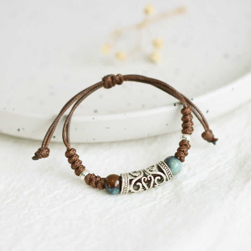 Copper Ceramic Bead Spiritual Bracelet for Wealth & Healing