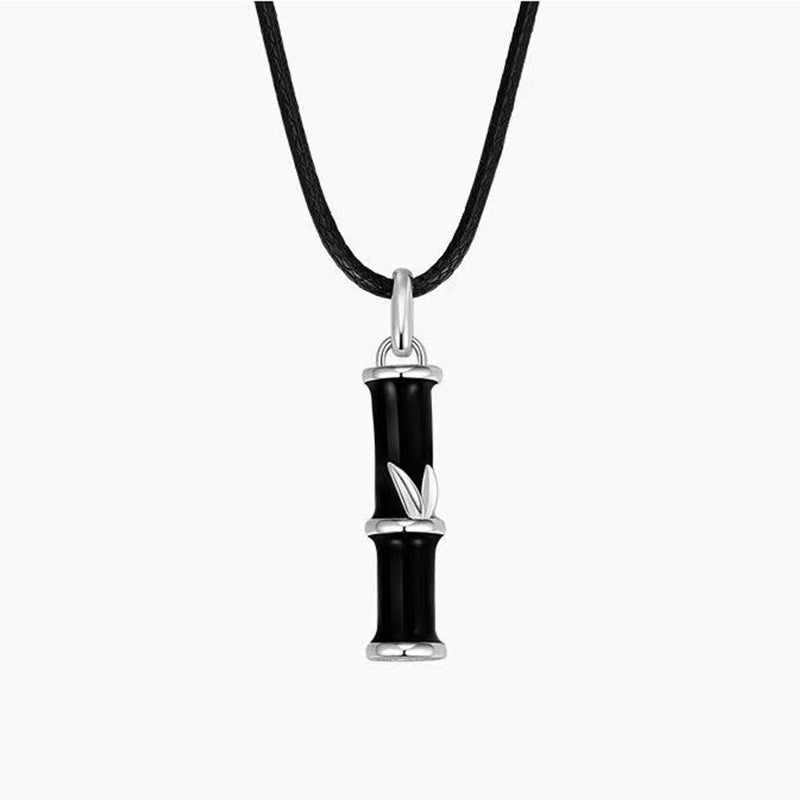 Kupfer Bambus Glückspaar Halskette 45cm Anhänger