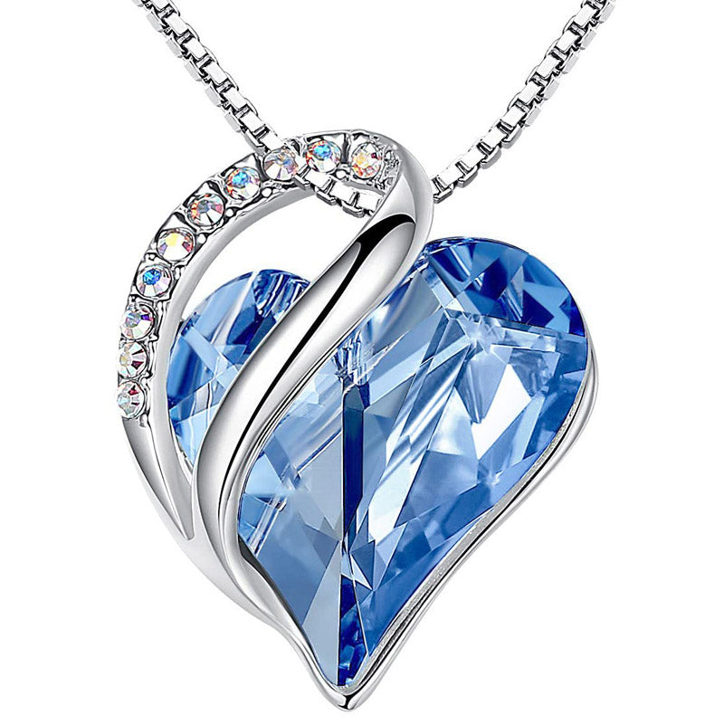 Halskette mit Geburtsstein-Anhänger „Love Heart“ und heilender Energie