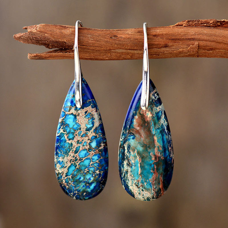 Emperor Stone Spiritual Healing Earrings for Balance
