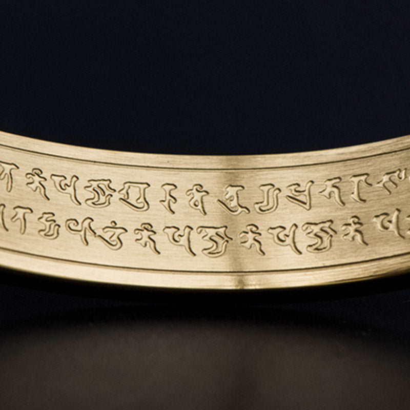 Unisex Titanium Steel Spiritual Bracelet with Shurangama Mantra
