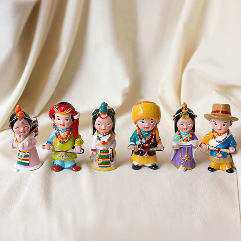 11 cm handbemaltes tibetisches spirituelles Figuren-Ornament