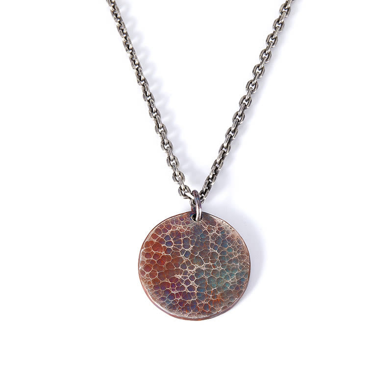 Halskette aus 990er Sterlingsilber mit Yin-Yang-Wasser- und Feuerbalance