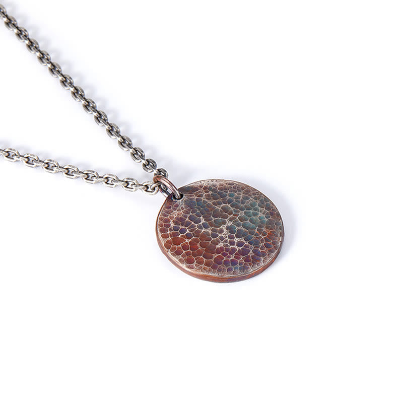 Halskette aus 990er Sterlingsilber mit Yin-Yang-Wasser- und Feuerbalance