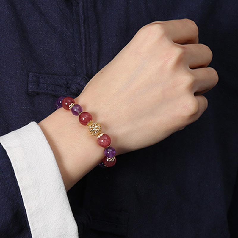 8mm Natural Citrine Prosperity Bracelet for Protection