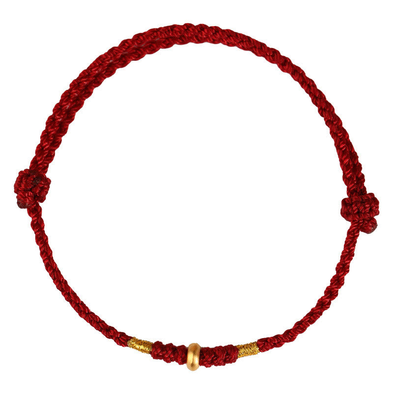 999 Gold Rote Schnur Schutzarmband &amp; Fußkettchen für Glück