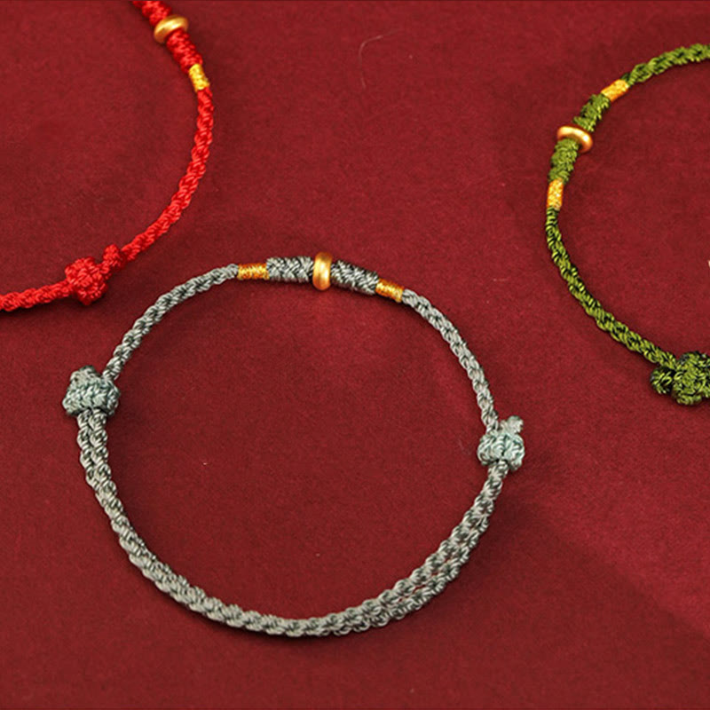 999 Gold Rote Schnur Schutzarmband &amp; Fußkettchen für Glück