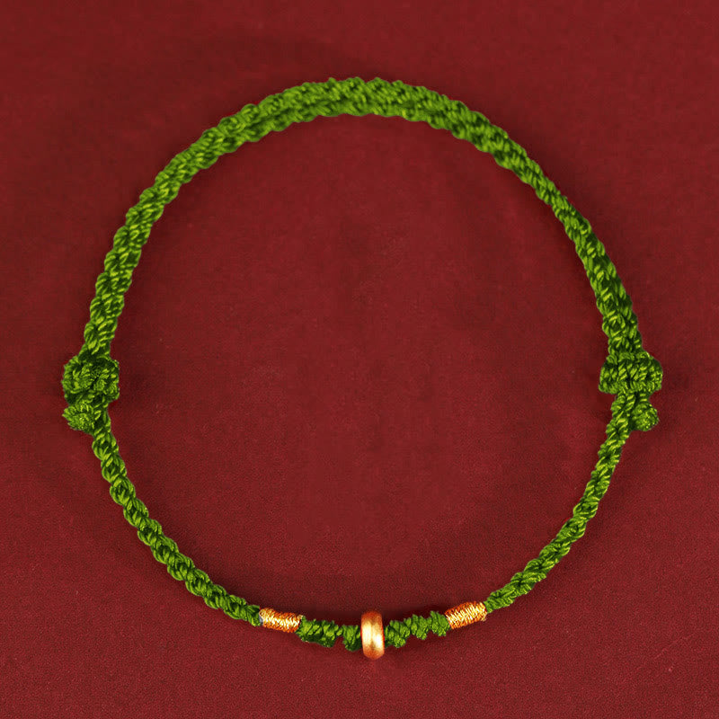 999 Gold Rote Schnur Schutzarmband &amp; Fußkettchen für Glück