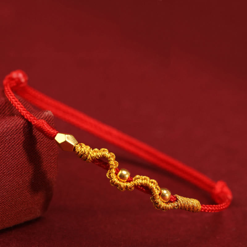999 Gold Schlangen geflochtenes Armband | Glück &amp; Stärke Armband